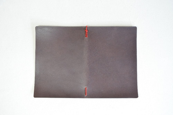 蝋引きオイルレザーのB7サイズのノートカバー　N26 6枚目の画像