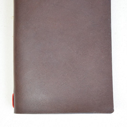 蝋引きオイルレザーのB7サイズのノートカバー　N26 7枚目の画像