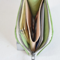 姫路産のヌメ革のL字ファスナー財布　L150 6枚目の画像