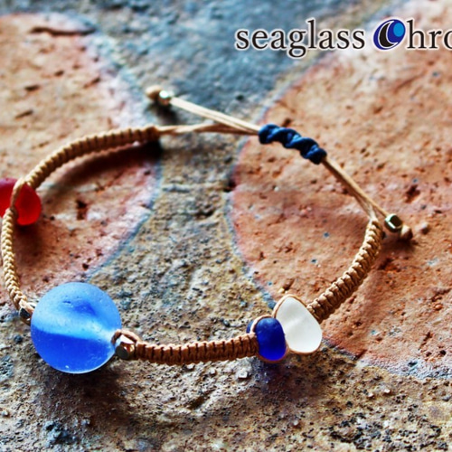 対馬ビー玉のカラフルブレスレット11 ブレスレット seaglass