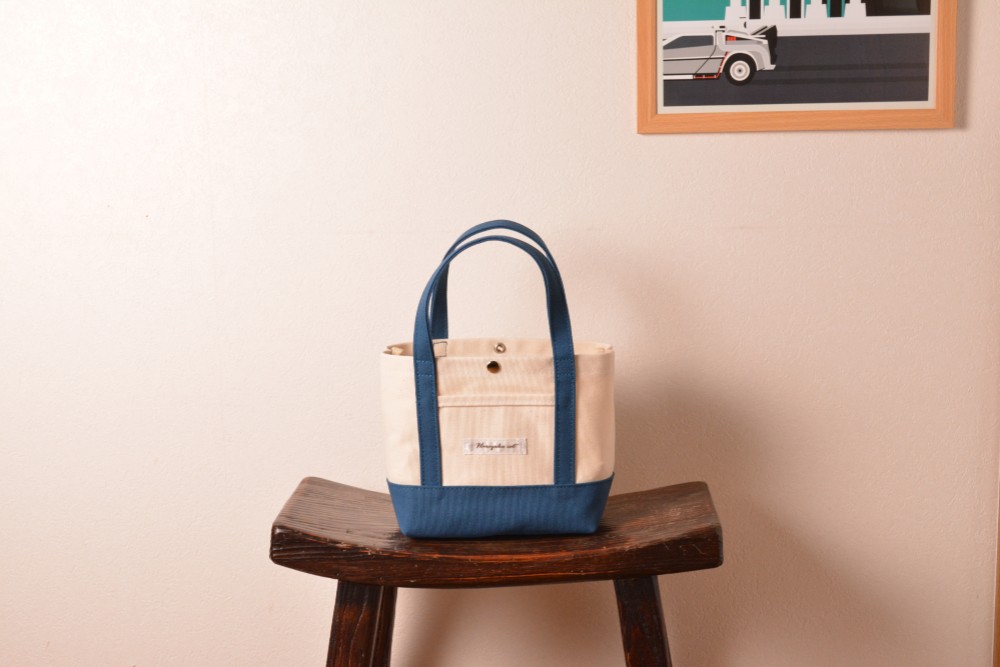 ミニトート　キナリ×レインブルー