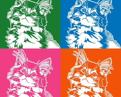 ピロリン ペット似顔絵オーダー 絵画 原画 ペット 犬 猫 動物 ペットの切り絵似顔絵オーダー募集中！《猫、犬などその他動物で