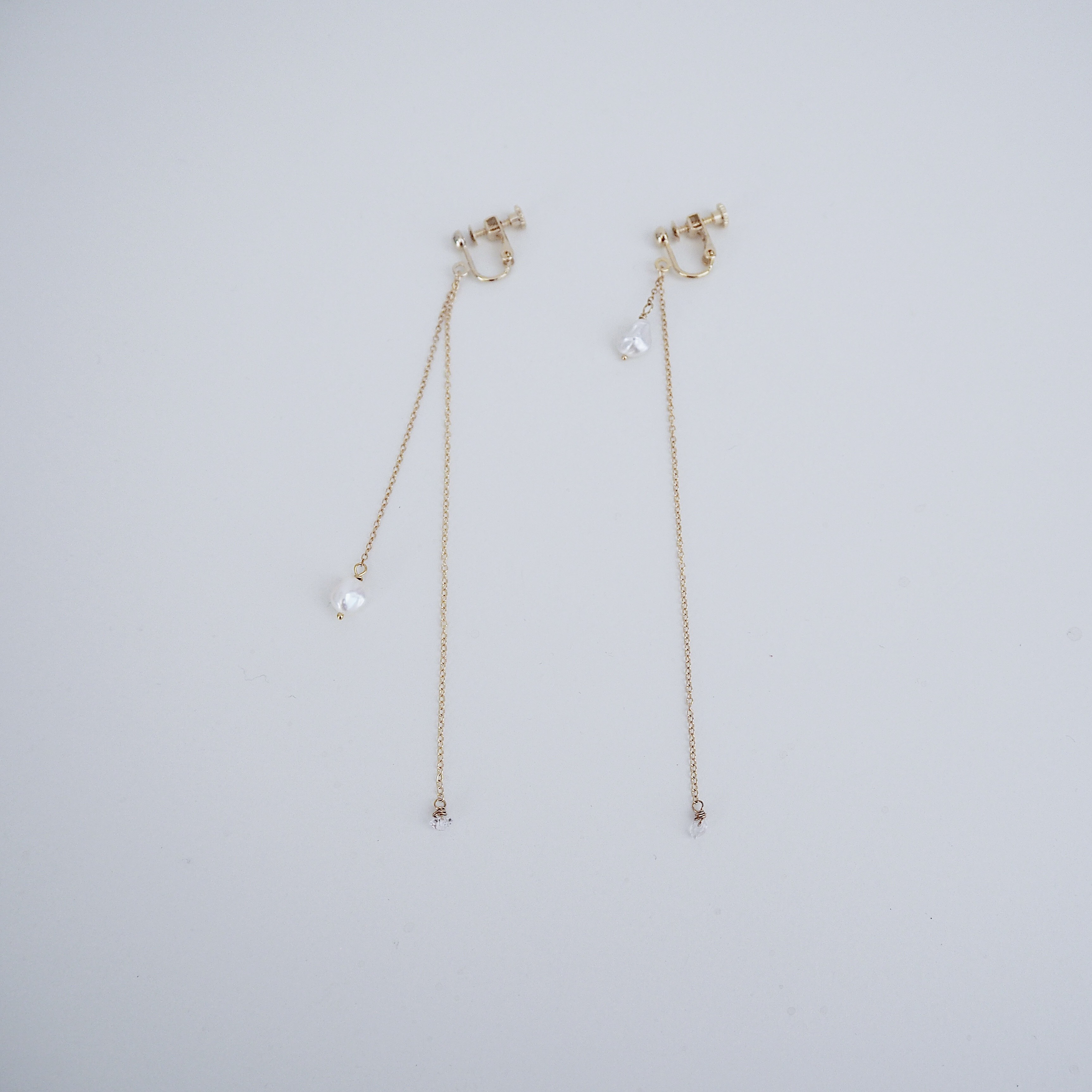 パールチェーンイヤリング