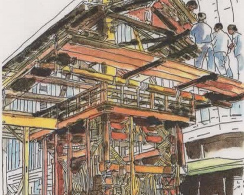 祇園祭山鉾水彩画他、30枚 祇園祭山鉾巡行 | 水彩画と和風と京都とスケッチと日本三大祭り