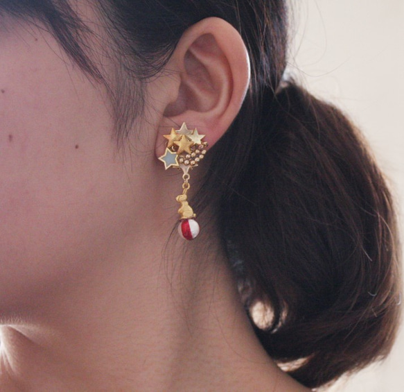 shooting star circus earring☆彡 3枚目の画像