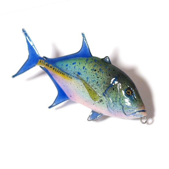 魚全身アクセサリー/ホールフィッシュストラップ（カスミアジ ） 7枚目の画像