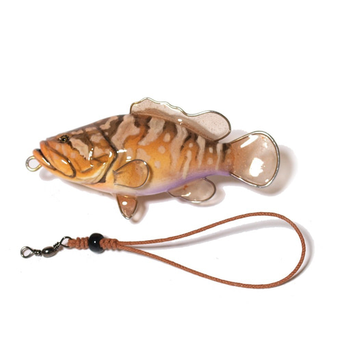 魚のアクセサリー/ホールフィッシュストラップ（クエ） 立体