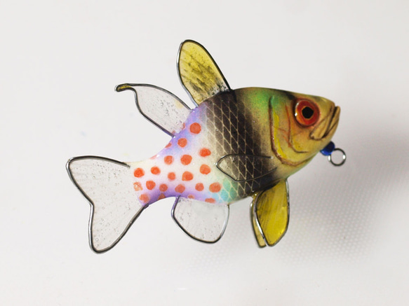 マンジュウイシモチのストラップ/魚の全身アクセサリー(ホールフィッシュストラップ) 3枚目の画像