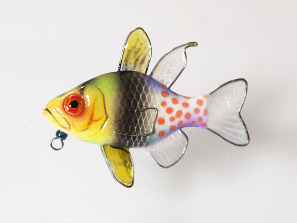 マンジュウイシモチのストラップ/魚の全身アクセサリー(ホールフィッシュストラップ) 7枚目の画像
