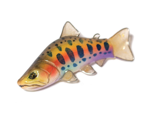 トラウトブローチ（ヤマメ）/魚のアクセサリー ブローチ -kozakanaya