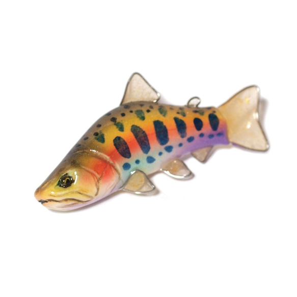 トラウトブローチ（ヤマメ）/魚のアクセサリー ブローチ