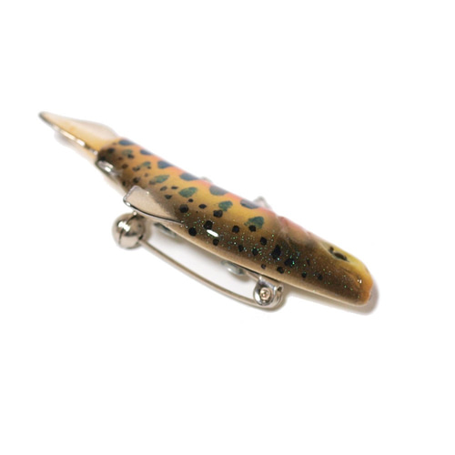 トラウトブローチ（ヤマメ）/魚のアクセサリー ブローチ -kozakanaya