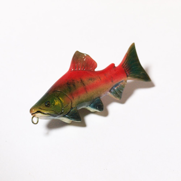 魚の全身アクセサリー/ヒメマスのストラップ        