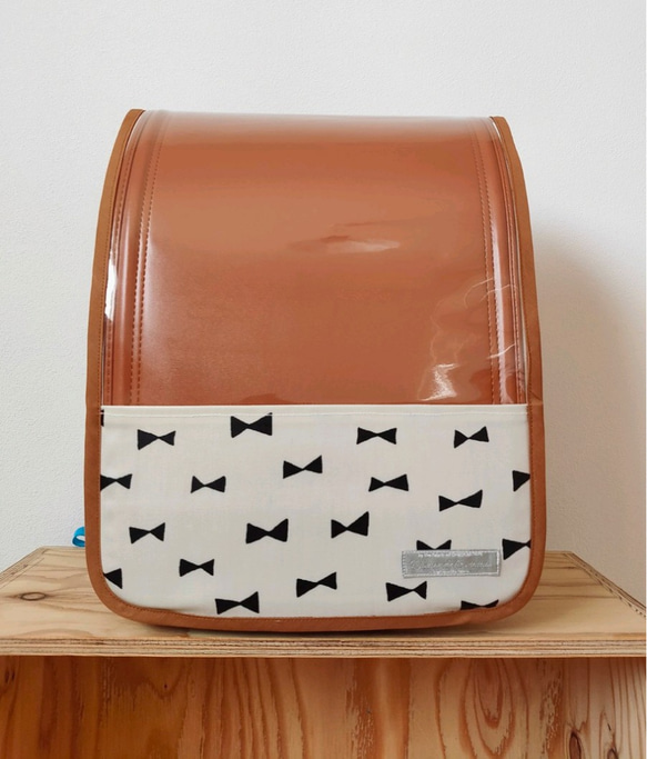 ダブル編み上げリボンタイプランドセルカバー確認用ハンドメイド