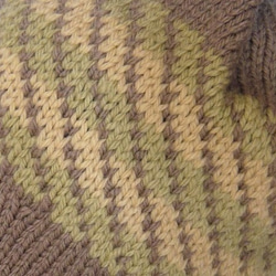草木染毛糸の手編み帽子　ＡＤ-276 6枚目の画像