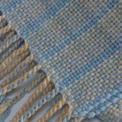草木染毛糸の手織りマフラー　Ｍ-137 7枚目の画像