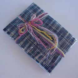 草木染毛糸の手織りマフラー　Ｍ-054 6枚目の画像