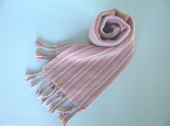 *免費送貨*植物染色紗線的手工編織圍巾YM-107 第6張的照片