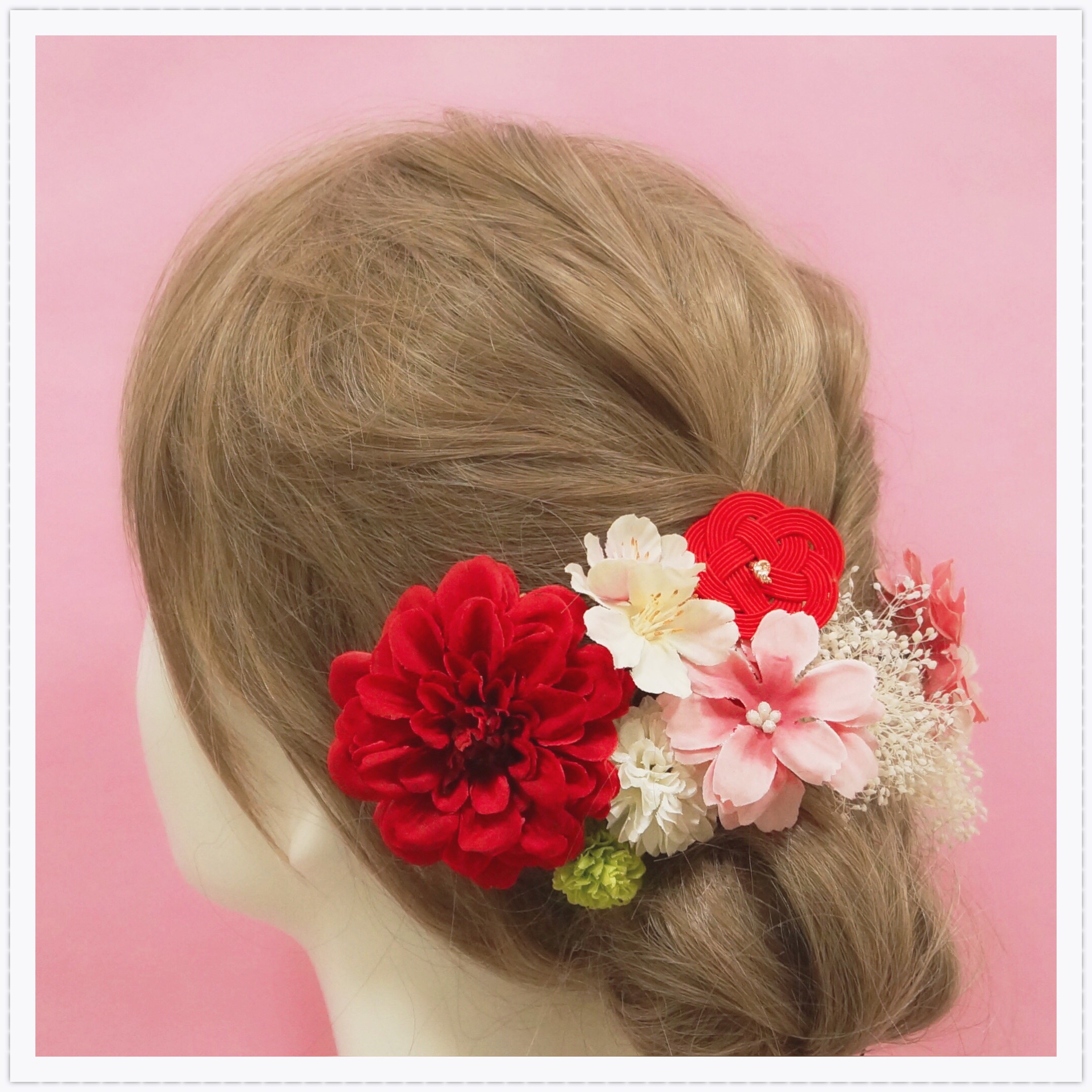 【送料無料】成人式 結婚式 卒業式 髪飾り 花飾り 和装髪飾り 和 着物 和装 花 振袖 袴 ウェディング 桜 色打掛