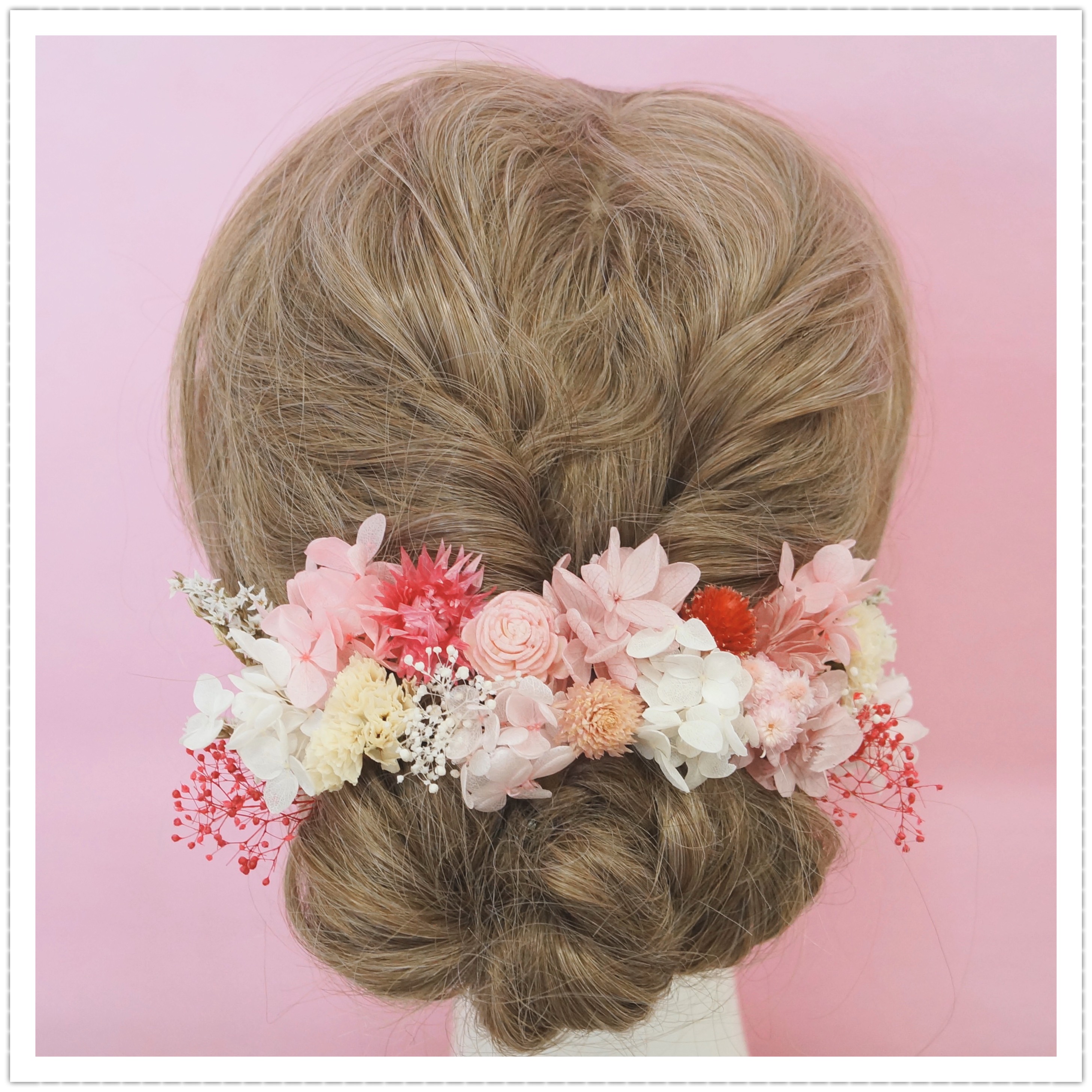 【送料無料】ドライフラワー 成人式 結婚式 卒業式 髪飾り 花 和装髪飾り 着物 和装 振袖 袴 ウェディング 色打掛