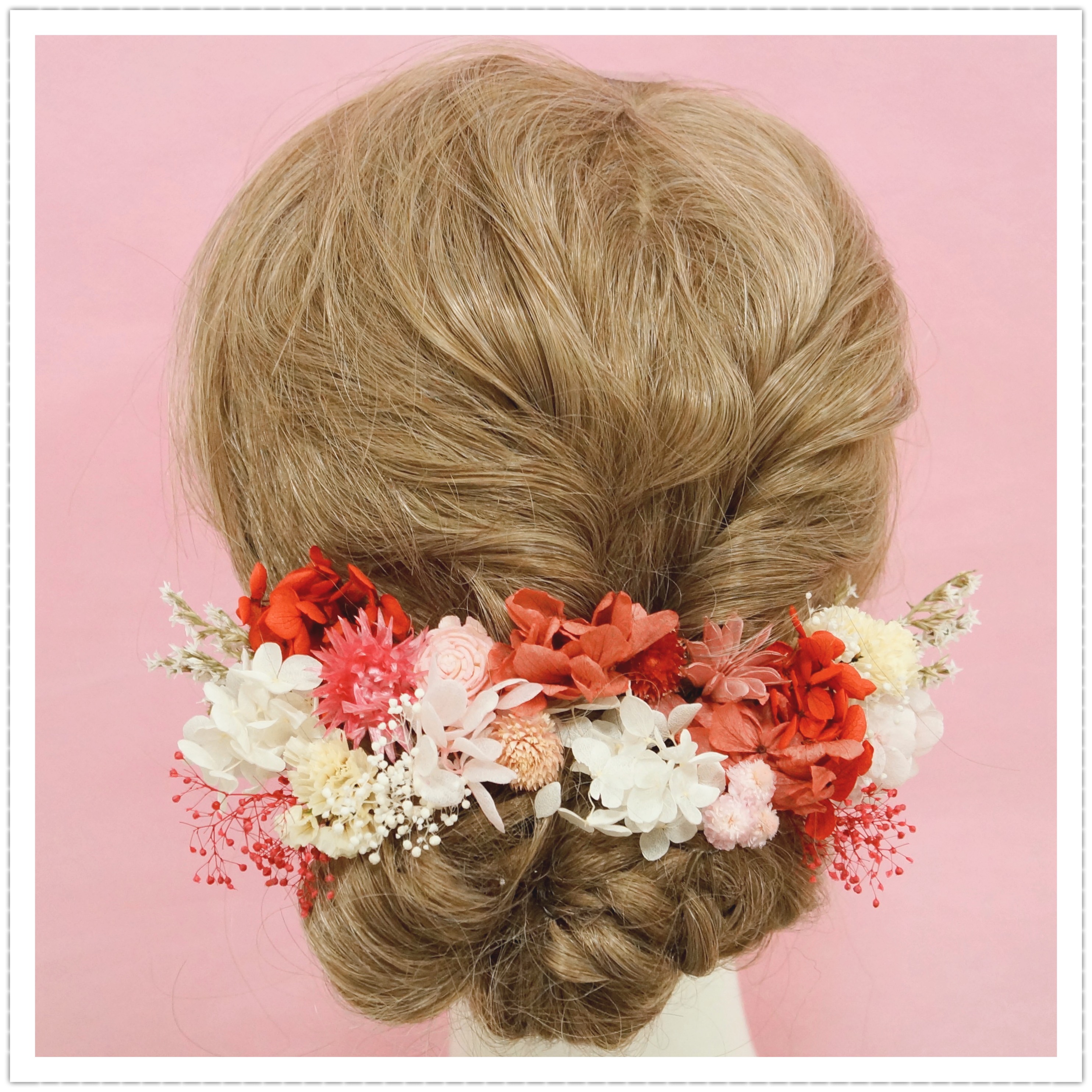 【送料無料】ドライフラワー 成人式 結婚式 卒業式 髪飾り 花 和装髪飾り 着物 和装 振袖 袴 ウェディング 色打掛