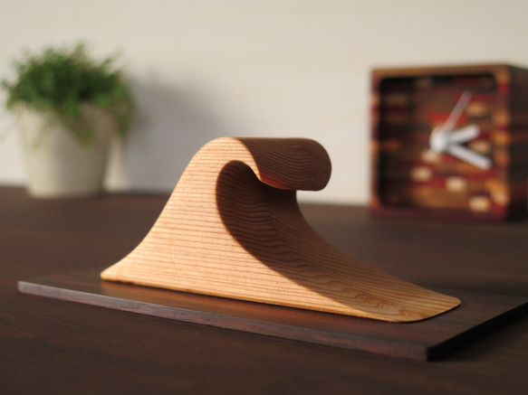 木製 波のオブジェ Wave (S) 立体・オブジェ Green Art 通販 8553718