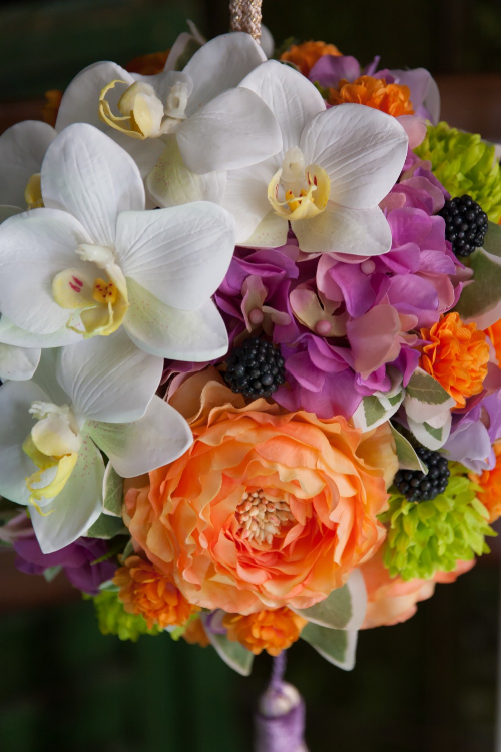 カラフル 胡蝶蘭 アーティフィシャルフラワーブーケ ウェディング