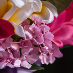 造花ウェディングブーケ3点セット｜プルメリア ナデシコ　ホワイト×ピンク 9枚目の画像