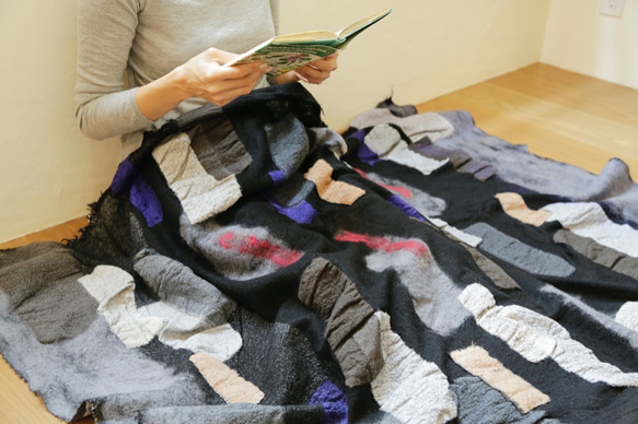 在家或外出都可以信賴的 3 種羊毛紗布披肩 毯子、披肩、遮蓋、披蓋 [Irogami] 第1張的照片