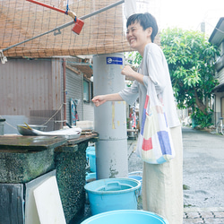 《新聞掲載》エコバッグ折りたたみ/買いものバッグ/コンパクト/パッチワーク/カラフル 2枚目の画像