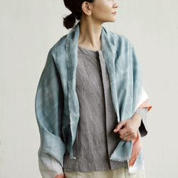 本藍染めカシミヤストール（グラデーション） HK11-0002-1 ストール