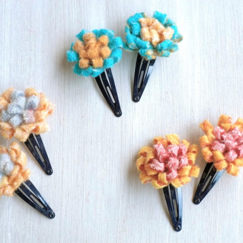 フェルトの 花 ヘアピン ヘアクリップ 【ohana】 ヘアピン ストール