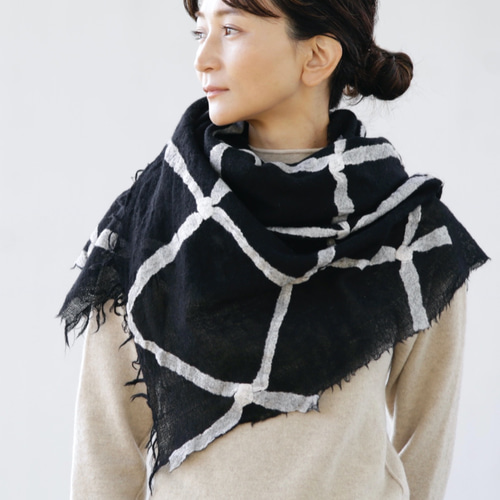 新聞掲載》海を纏うウールガーゼ、コンパクトストール秋冬から春先