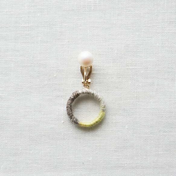 水晶珍珠耳環◎ [hamon] 一耳/羊毛/成人休閒 第6張的照片