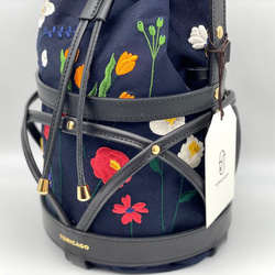 【TORICAGO_flower◆black】鳥籠モチーフデザイン＊褒められバッグ＊内袋を変えれば着せ替え可能 5枚目の画像