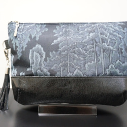 日本傳統的紡織協作離合器回×皮革，皮革流蘇 第2張的照片
