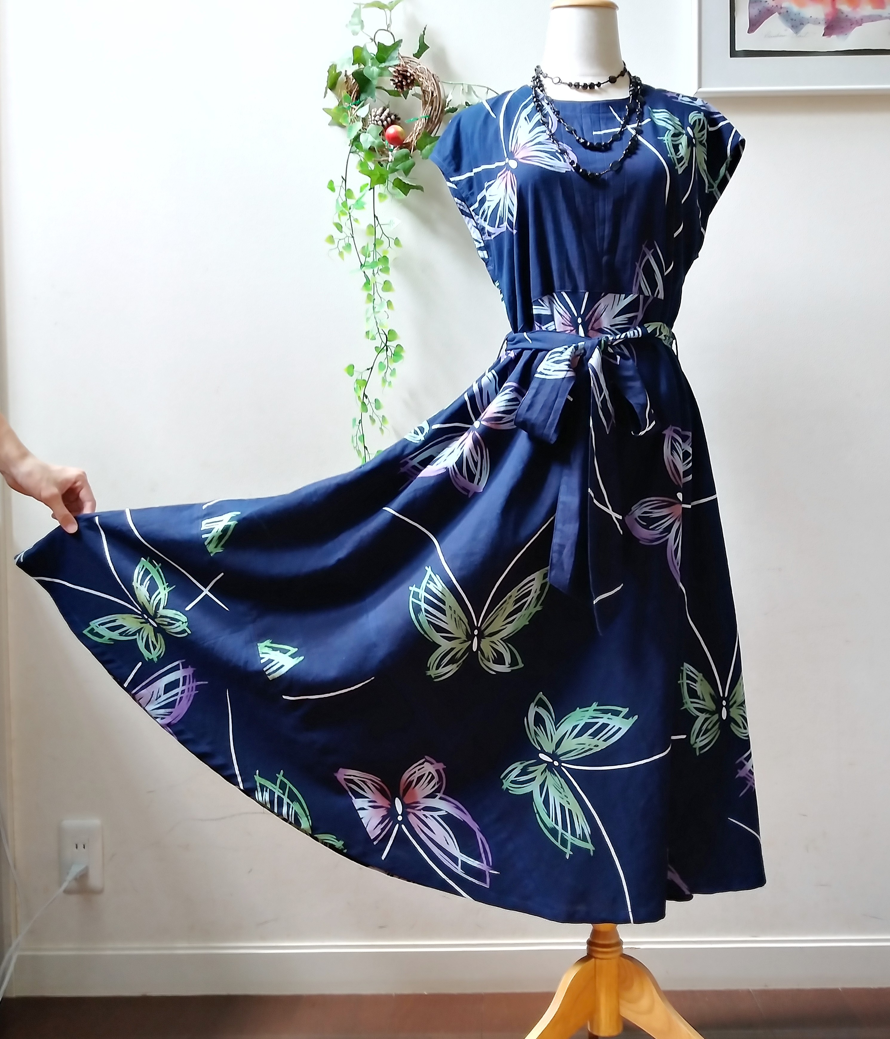 着物リメイク テントラインワンピースNo.271 たらし 