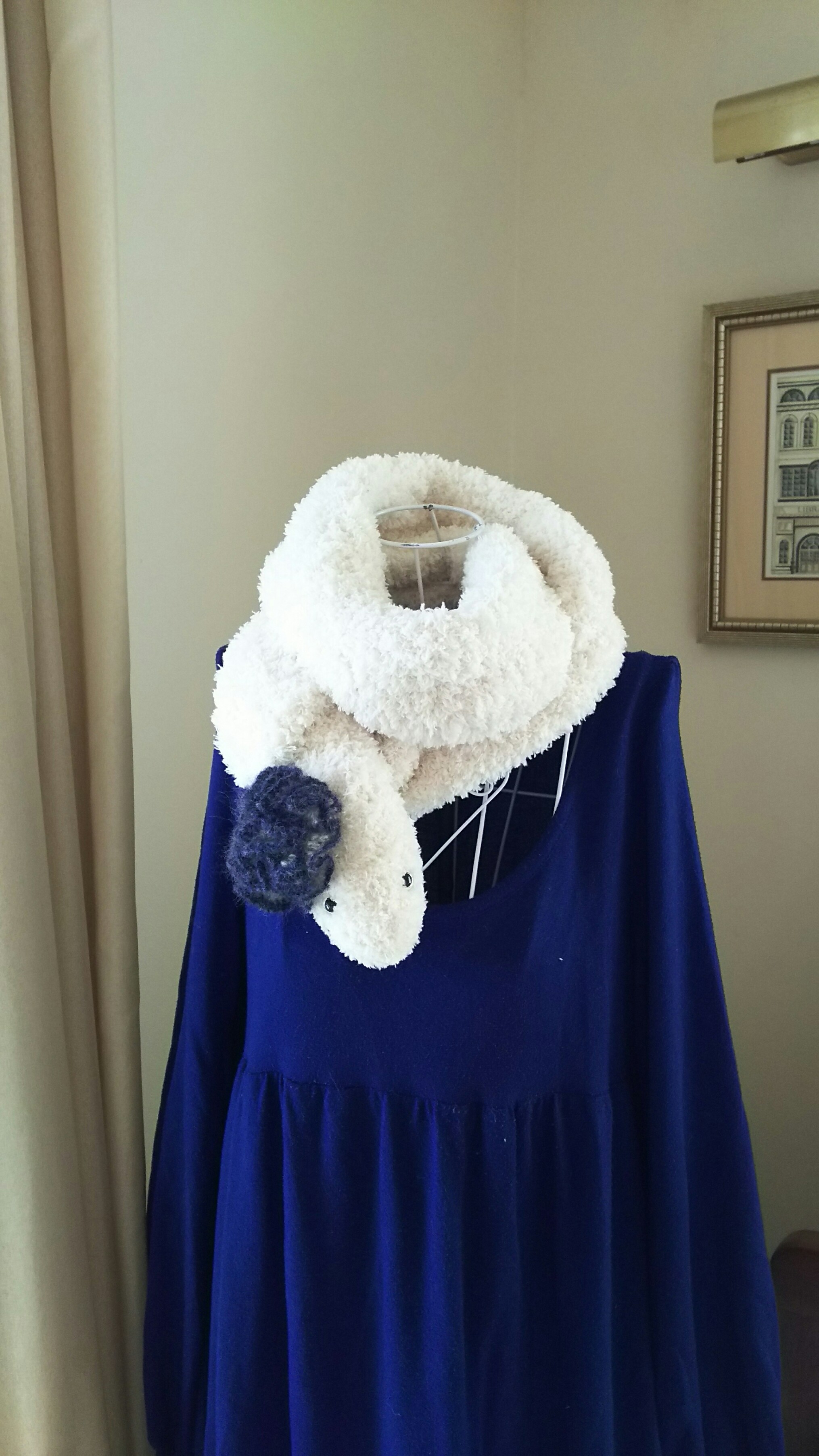 ヘビさんマフラー☆あったか ふわもこ⭐まるでマシュマロ♪