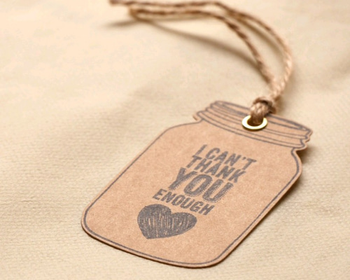 サンキュータグ＊メッセージカード＊Jar 小瓶＊10枚セット メッセージ