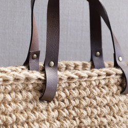 麻繩籃袋，綠色[訂製] 第3張的照片