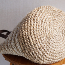 白色邊框亞麻籃袋（訂製） 第2張的照片