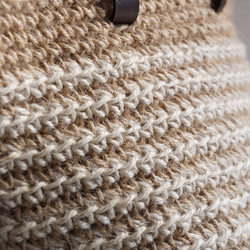 白色邊框亞麻籃袋（訂製） 第4張的照片