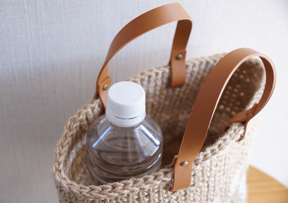 麻繩籃袋格紋 ①S碼【訂製】 第3張的照片