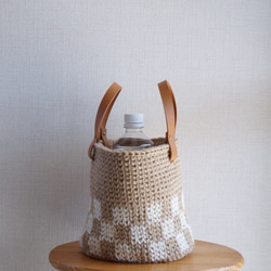麻繩籃袋格紋 ①S碼【訂製】 第4張的照片