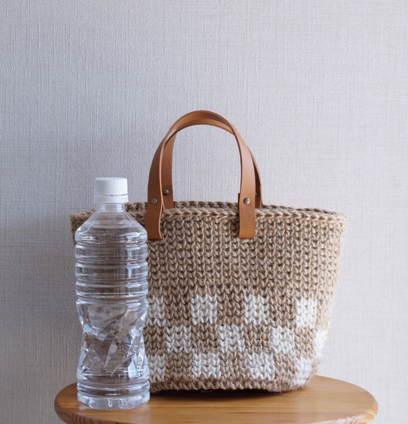 麻繩籃袋格紋 ①S碼【訂製】 第6張的照片