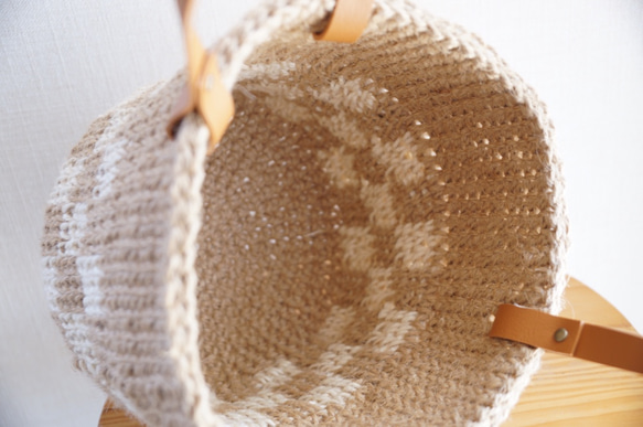 麻繩籃袋格紋 ①S碼【訂製】 第7張的照片