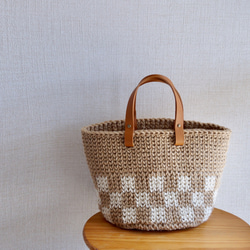 麻繩籃袋格紋 ①S碼【訂製】 第9張的照片