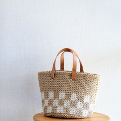麻繩籃袋格紋 ①S碼【訂製】 第10張的照片