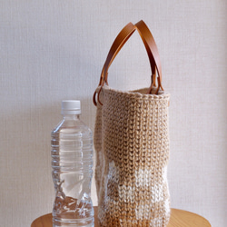 麻繩籃包，格子圖案，L碼[訂製] 第8張的照片