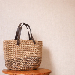 [精選] 手工編織包，巧克力雙色 第2張的照片